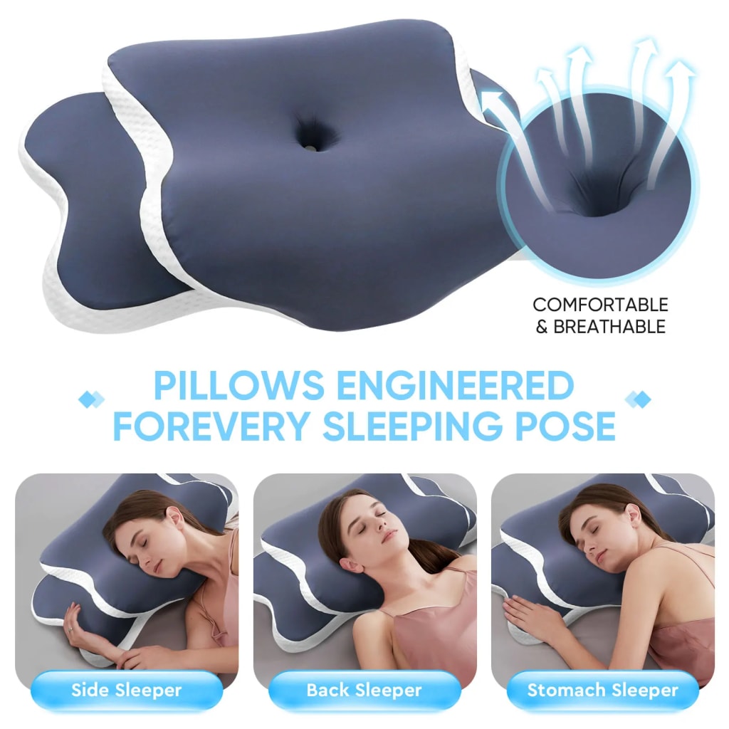 ErgoDreams™Memory Foam Cervical Neck Pillow