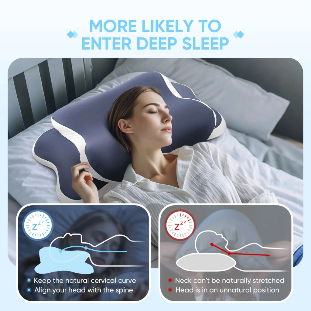ErgoDreams™Memory Foam Cervical Neck Pillow